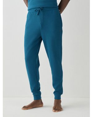 BOSS Waffle Texture Sweatpants - Blue