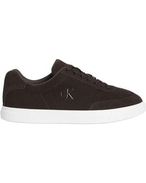 Calvin Klein Calvin Klein Suede Signature Logo Sneakers - Black