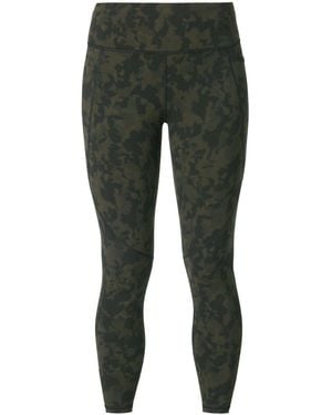 Sweaty Betty 7/8 Length Power Embossed Workout Leggings - Green