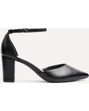 Linzi Leona Closed Back Court Block Heels - Weiß