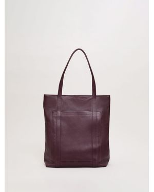Phase Eight Phase Eight Leather Shopper Tote Bag - Purple