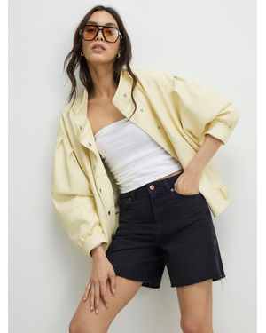 River Island Mid Rise Seamed Longline Bermuda Denim Shorts - Black