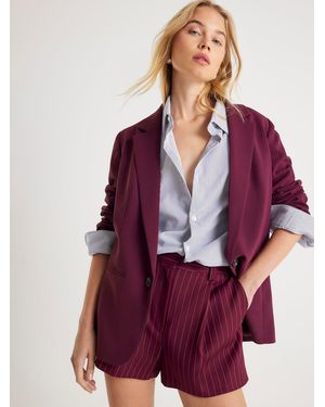 River Island Edge To Edge Blazer - Purple