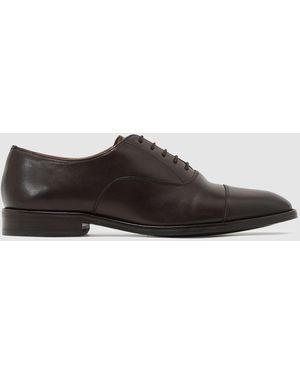 Reiss Rice Leather Lace Up Oxford Shoes - White