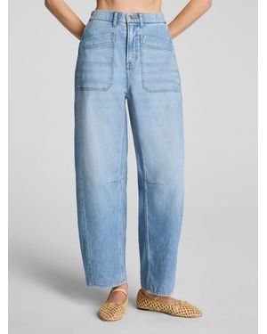 Spanx Authentic 360 Lightweight Utility Barrel Leg Jeans - Blue