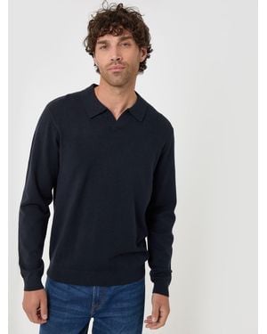 Threadbare Super Soft Trophy Neck Sweatshirt - Blue