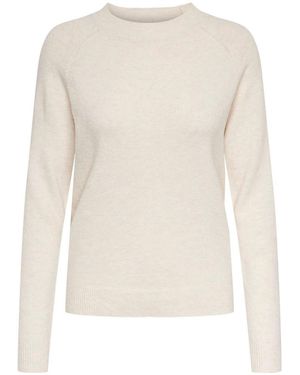 ONLY Classic Crew Neck Knitted Sweater - White