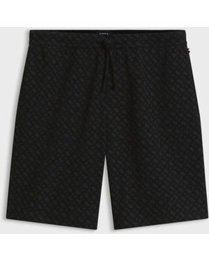 BOSS Waffle Regular Fit Shorts - Black