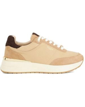 Dune Emotion Clip Lace-Up Runner Sneakers - Natural