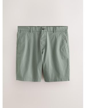 Next Relaxed Fit Stretch Chino Shorts - Green