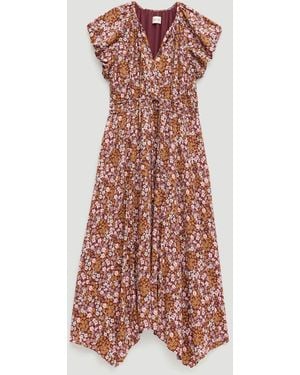 Hush Zuri Short Bubble Sleeve Printed Dress - Weiß