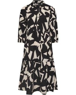 Yours Curve 3/4 Sleeve Shirt Dress - Black