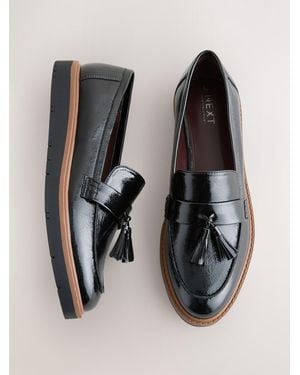 Next Standard Fit Forever Comfort Chunky Tassle Loafers - Black