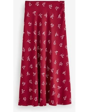 Whistles Floral Fit And Flare Skirt - Red