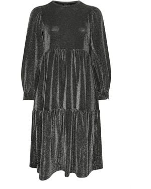 Yours Curve Brillo Midaxi Dress - Grau