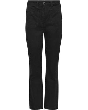 M Com Front Pocket Flare Jeans - Black