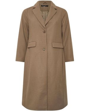 Evans Maxi City Coat - Natural