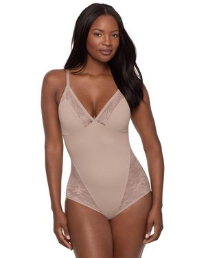 Miraclesuit Modern Romance Shaping Bodies With Firm Tummy Control With Lace Detail - Brown