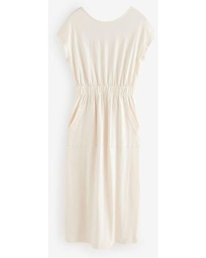 Next 100% Cotton Summer Midi T-Shirt Dress - White