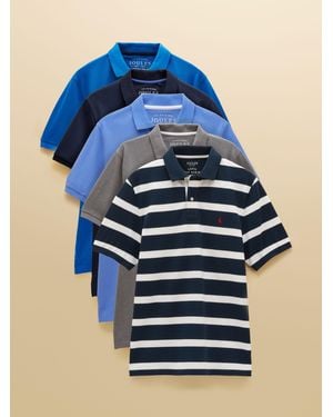 Joules Woody Cotton Pique Polo Shirt - Blue