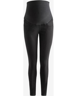 Mama.licious Slim Fit High Waist Over The Bump 100% Cotton Maternity Jeans - Black