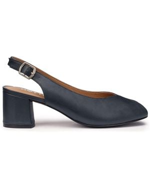 Hotter Studio Buckle Slingback Court Shoes - Blue