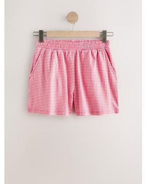 Next Gingham Lightweight Shorts - Pink