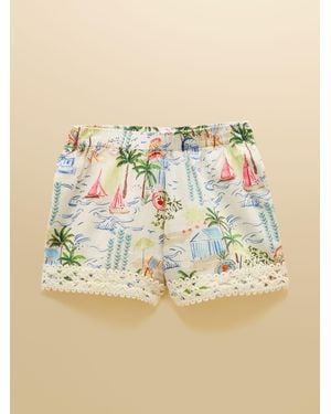 Joules Crotchet Trim Pull On Short - Metallic