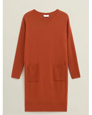 Hobbs Petite Devora Knitted Dress - Orange