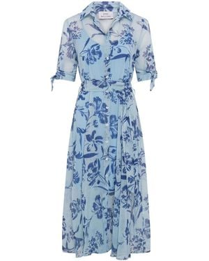 Gina Bacconi Adrienne Shirt Dress - Blue