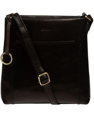 Conkca Marissa Leather Cross-Body Bag - Black