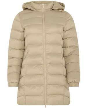 M Com Petite Padded Hooded Coat - Natural