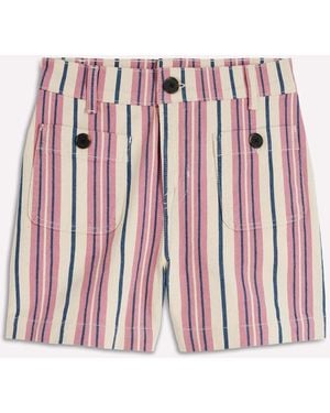 Boden Primrose Denim Shorts - Red