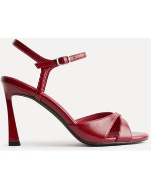 Linzi Compelled Crossover Stiletto Heeled Sandals - Pink