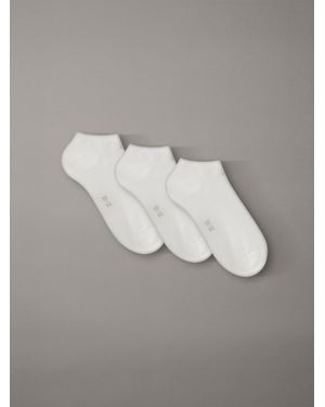 Calvin Klein 3 Pack Soft Cotton Stretch Ankle Socks - Grey