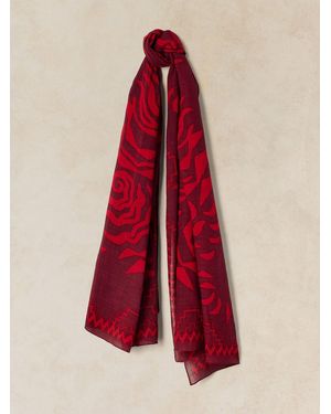 White Stuff Callie Printed Scarf - Red