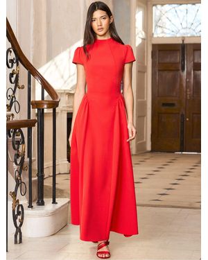 Ro & Zo Mariam Cap Sleeve Maxi Dress - Red
