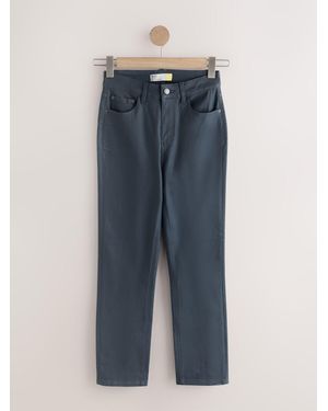 Next Coated Denim Slim Leg Jeans - Blue