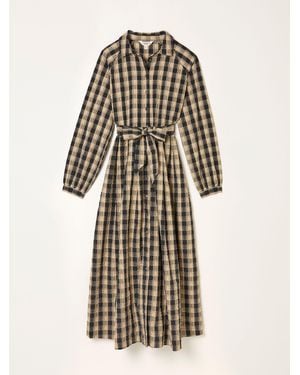 FatFace Fatface Ally Check Shirt Dress - White