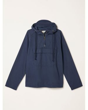 FatFace Fatface Canvas Overhead Smock Jacket - Blue