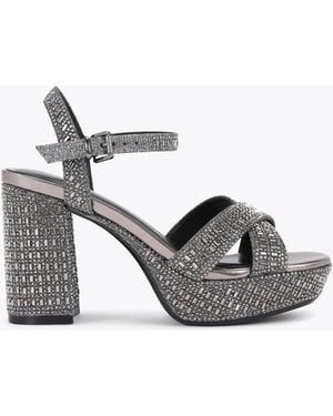 KG by Kurt Geiger Fleur Platform Sandals - Metallic