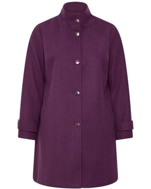 Evans Funnel Coat - Purple