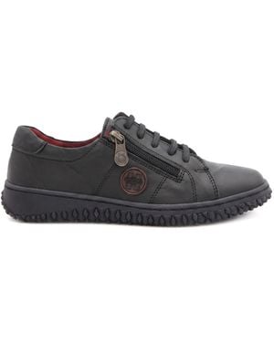 Pavers Loretta By Leather Sneakers - Black