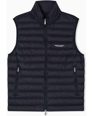 Armani Exchange Regular-Fit Logo Gilet - Blue