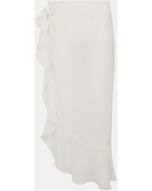 Accessorize Ruffle Sarong Skirt - White