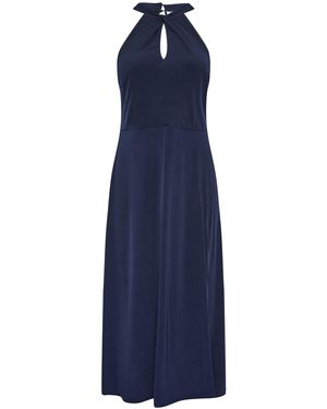 Yours Curve London Neckholder-Maxikleid Mit Twist-Ausschnitt50 - Blau