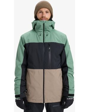 Quiksilver Sycamore 20K Colorblock Ski Jacket - Green