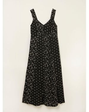 FatFace Fatface Maj Mono Ditsy Midi Dress - Black