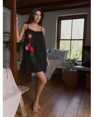 Ted Baker Crinkle Slip Dress - Black