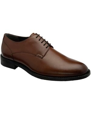 Frank Wright Leder-Derby-Schuhe Mit Schnürung - Braun